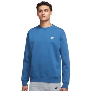 Nike - Blue Sportswear Club Long Sleeve Crewneck Sweatshirt